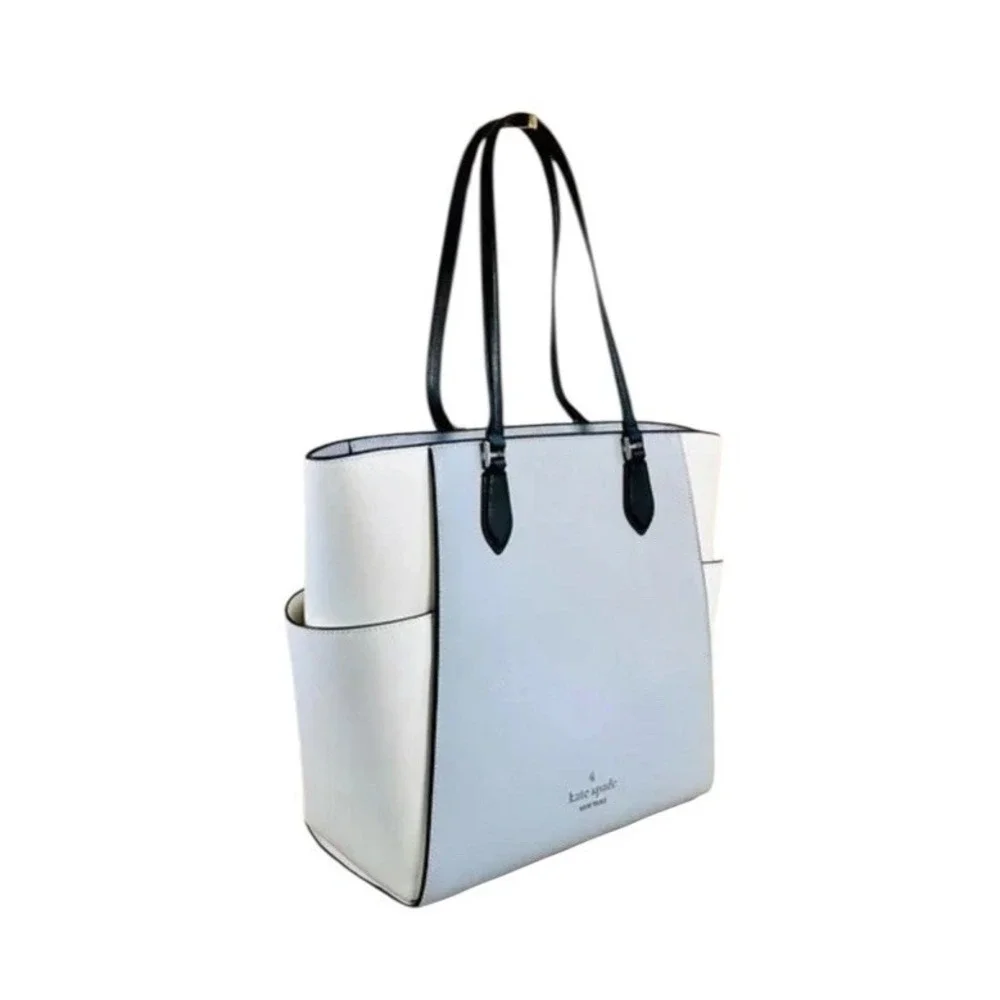 NWT Kate Spade New York Madison Laptop Tote Shoulder Bag In Platinum‎ Gray Multi